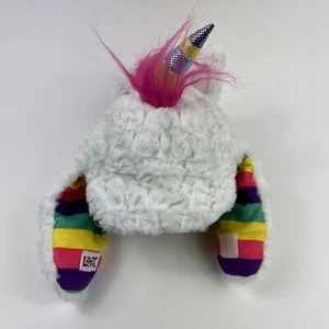 Lazy One Unicorn Critter Cap Hat Beanie Winter White Fleece Lined Toddler Size M - Picture 1 of 12