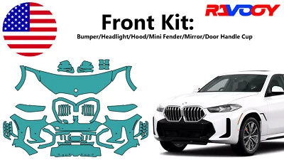 For BMW X6 xDrive40i 2024-2025 Front Paint Protection Film PreCut Kit PPF - Image 1 of 4