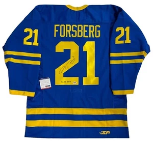PETER FORSBERG SIGNED 2006 TEAM SWEDEN GOLD JERSEY PSA COA INSCRIBED 94 06 GOLD - Picture 1 of 6