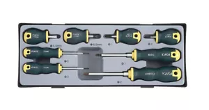 Force T2085B S2 Steel 8pc Screwdriver Set: Slot, Phillip, Pozi Stubby - Picture 1 of 9