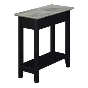 Convenience Concepts End Table 11" x 24" x 23" Wood Rectangle Faux Birch/Black - Picture 1 of 5