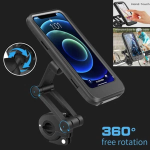 Bike Motorcycle Handlebar Mount Holder Case for iPhone 15 14 Samsung S24 S23 S22 - Picture 1 of 14