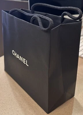 NEW Chanel Gift Bag Classic Black  Empty Paper Bag Shopping - Image 1 of 3