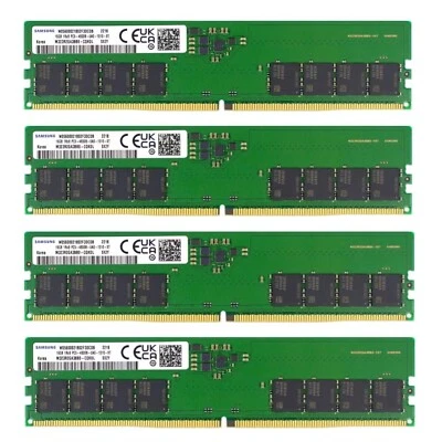 Nueva memoria RAM de escritorio Samsung 64 GB (4X 16 GB) DDR5 4800 MHz PC5-38400 1RX8 UDIMM Foto 1 de 4