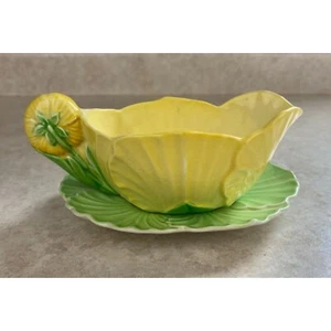 Carlton Ware England Australian Design Flower Handle VTG Creamer With Underplate - Picture 1 of 10