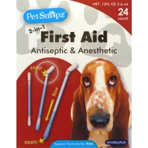 Pet Snapz Erste Hilfe Antiseptische + Betäubende Behandlung Hund - 3-Pack - Bild 1 von 2