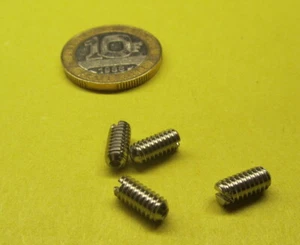 18-8 Stainless Set Screws, Slotted Cup Point, 8-32 x 3/8" Length, 50 Pieces - Picture 1 of 9
