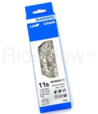 Shimano 11 Speed CN-HG901-11 Dura-Ace/XTR (116L) Bicycle E-Bike Chain+Quick Link - Image 1 of 4