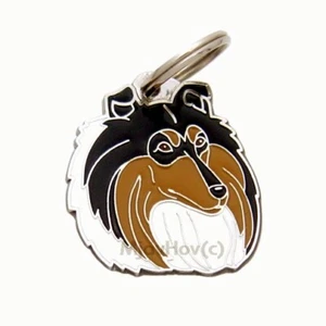 Dog name ID Tag, Rough Collie, Personalized, Engraved, Handmade, Charm - Picture 1 of 12