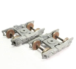 HO Scale 1:87 SP Style Train Trucks Diecast Rigid Frame All Brass Wheels 1 Pair - Picture 1 of 4