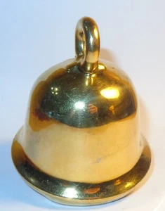 VINTAGE PORZELLAN WEIHNACHTSDEKO HOCHZEIT GLOCKE ÜBERTOPF GOLDFARBEN ORNAMENT - Bild 1 von 8