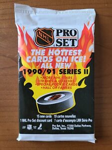 1990/91 NHL Pro Set Series II Unopened Pack (15 Cards)