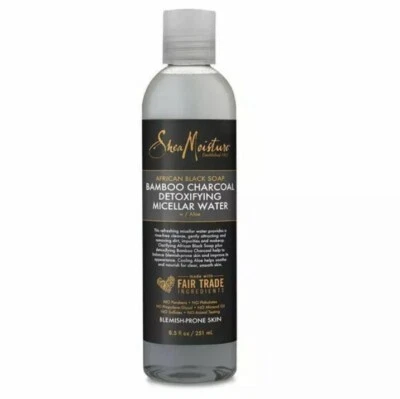 HUMEDAD DE KARITÉ JABÓN NEGRO AFRICANO BAMBÚ CARBÓN DESINTOXICANTE AGUA MICELAR Foto 1 de 4