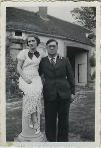 PHOTO ANCIENNE - VINTAGE SNAPSHOT - COUPLE AMOUREUX MODE ÉLÉGANCE-FASHION LOVERS - Bild 1 von 1
