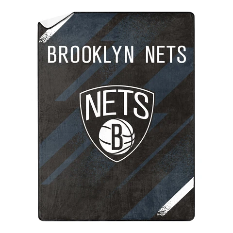 Northwest NBA Brooklyn Nets Silk Touch Sherpa Throw Blanket, 60"X80" Cover