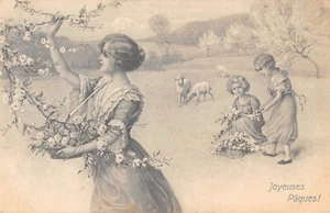 CPA ILLUSTRATEUR / M.M.VIENNE / JOYEUSES PAQUES - Picture 1 of 2