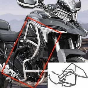 Highway Crash Sissy Bars Cage Engine Guards Protector For Benelli TRK 702 X 702X - Picture 1 of 41