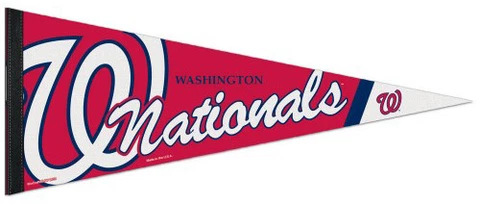 WASHINGTON NATIONALS Horizontal Logo-Style Premium Felt Collectors PENNANT Cover