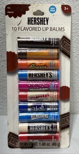 Hershey 10 Pack Flavored Lip Balms Stocking Stuffers Christmas Reese’s Whoppers - Picture 1 of 5