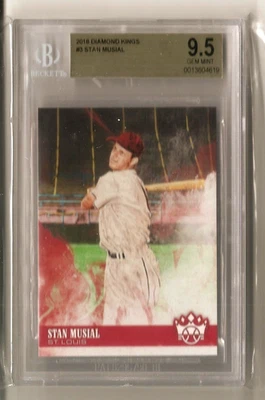 Stan Musial 2018 Panini Diamond Kings #3 Beckett BGS 9.5 Gem Mint HOF St. Louis - Image 1 of 2