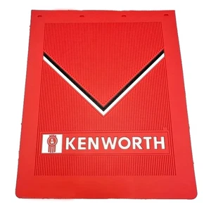 Juego de 2 guardabarros Kenworth Motor 24" x 30" x 1/4" Grueso Goma Rojo Semi Camión - Imagen 1 de 1