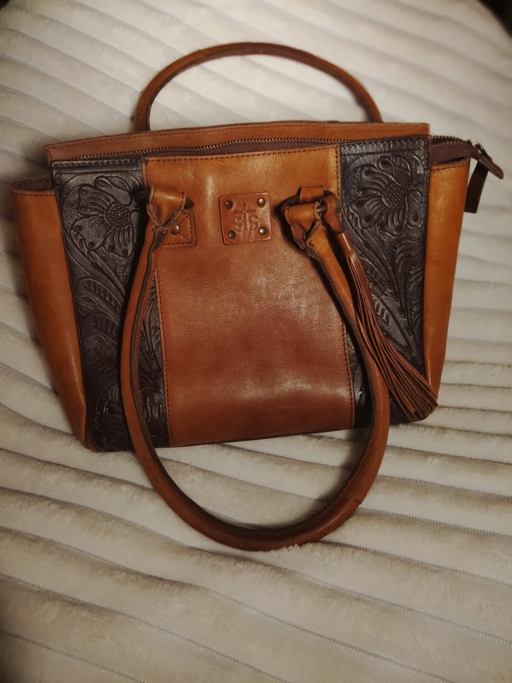 Cartera bandolera de cuero mediana STS Ranchwear para mujer cuero de vaca occidental Foto 1 de 4