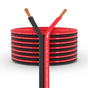 SW-18GA-100RB Cavo Altoparlante Ultra Flex Rosso e Nero 100FT - Cavo Altoparlante per... - Foto 1 di 8