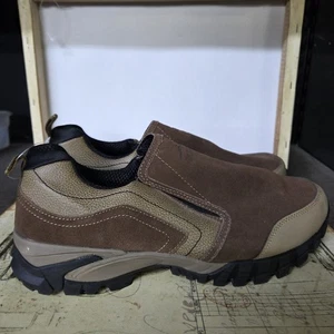 Size 10.5 Pacific Trail Triumph Men's Slip-ins Shoes Brown/Tan Suede Trail Cmfrt - Picture 1 of 24