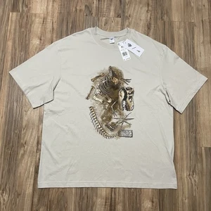 Camisa Reebok Jurassic World Stucco Tyrannosaurus Rex Fossil Marrón Para Hombres XL NUEVA - Imagen 1 de 11