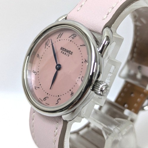 HERMÈS Orologio HERMES quadrante conchiglia Arceau AR5.210 cassa acciaio inox rosa 27 mm