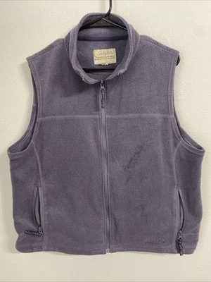 Cabela's Purple Full Zip Fuzzy Fleece Vest Zippered Pockets Plus Size 2XL - Image 1 of 4