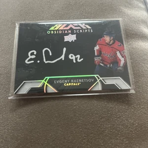 2018-19 SPx UD Black Obsidian Scripts Evgeny Kuznetsov #OS-EK Auto - Picture 1 of 1