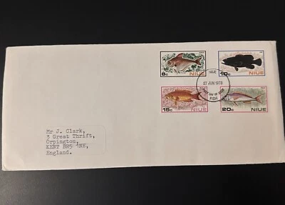 NIUE Island 1973 peces FDC A INGLATERRA Foto 1 de 2