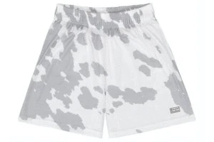 Bravest Studios Cow Print Shorts Grey - Picture 1 of 7