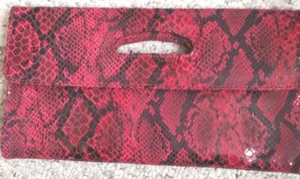 hobo international leather purse red snake skin - Picture 1 of 14