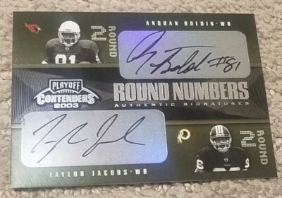 🔥2003 Playoff Contenders Anquan Boldin Jacobs Calico Rookie Quad Auto RC #1/50 - Image 1 of 2