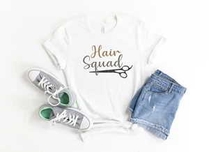 HAIR SQUAD, STYLIST, BEAUTICIAN, Adult Vintage T SHIRT, Sublimation T, RETRO TEE - Picture 1 of 12