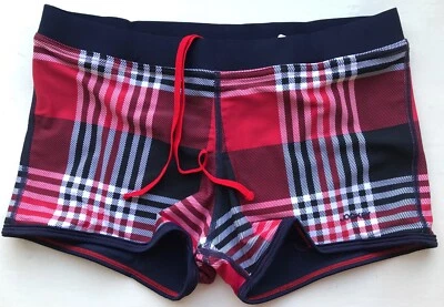Jockey Men's Swim Boxer - Red Check - XL - 65421-499 - Image 1 of 3