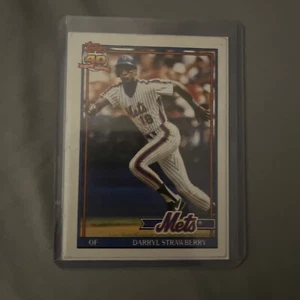 1991 Topps - #200 Darryl Strawberry - Picture 1 of 3