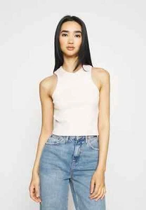 BDG Urban Outfitters Ecru Stone White HIGH TANK TOP SIZE M NEW