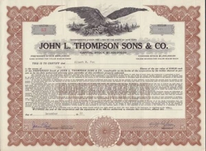 John L. Thompson Sons & Co New York  1960 ( Drugs Wholesales ) Payee Albert Fox - Picture 1 of 1