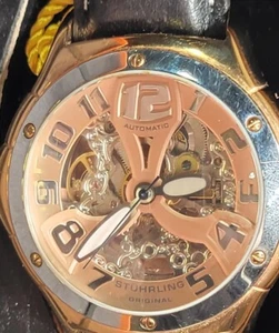 Reloj Hombre Stuhrling Alpine Renegade 4D 45mm Clásico Cuero Resistente al Agua CAJA - Imagen 1 de 12