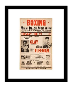 Cassius Clay vs Donnie Fleeman 8x10 Fotodruck 1961 Poster Muhammad Ali Boxen - Bild 1 von 2