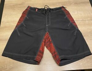 Vintage Oakley Software Shorts Men 30 Polyester Y2K Black/Red