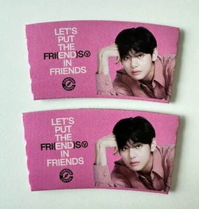BTS Taehyung V Compose Coffee Cup Sleeve Cup Holder Cupsleeve 2EA Pink version - Picture 1 of 2