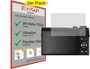 2x HSW 9H Displayschutzfolie KLAR für Canon PowerShot G7 X Mark III