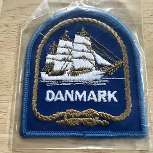 Vintage  Danmark Ship Cloth Patch Badge Canada Patch - Picture 1 of 6
