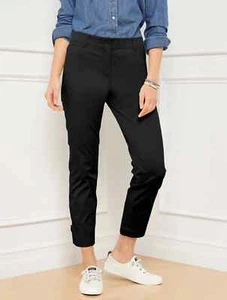 Talbots NWT Womens Perfect Crop Pant Black Sz 2 Coastal Summer Vacation Travel - Picture 1 of 6