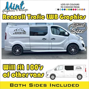 LWB RENAULT TRAFIC Camper MOTORHOME Stripes Decals Stickers Van Graphics 039 - Picture 1 of 4
