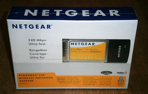 NETGEAR NEW & SEALED RANGEMAX 240 MBPS WIRELESS NOTEBOOK ADAPTER BNIP WPNT511 - Picture 1 of 3